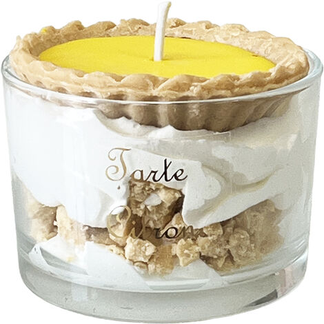 Bougie parfumée tartelette au citron fabriquée en Provence (1/2)