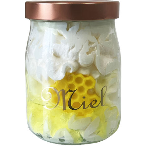 Bougie parfumée jarre Mousse au miel - Fait main (1/2)