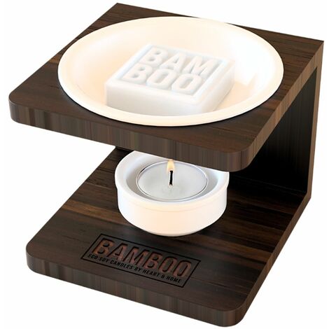 Diffuseur de cire en bambou Heart and Home (1/3)