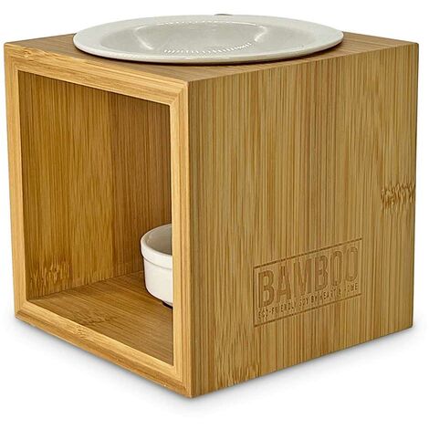 Diffuseur de cire en bambou Heart and Home (1/2)