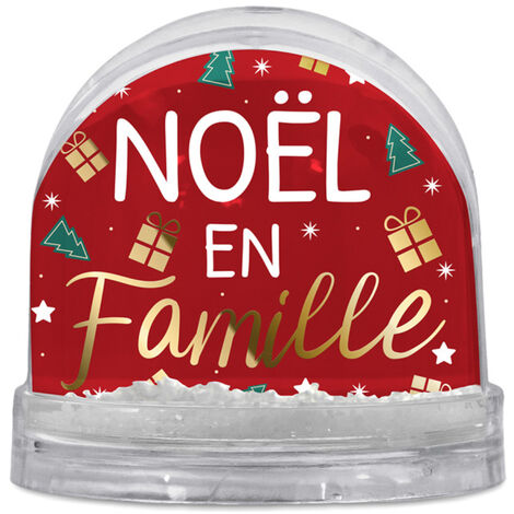 Boule à paillettes Noël en famille - 8.5 x 9 cm (1/2)