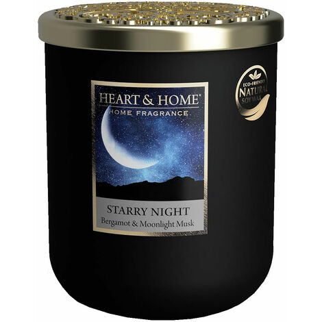 Grande Bougie à la cire de soja Nuit Étoilée - Heart and Home (1/2)
