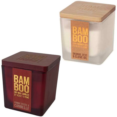 Coffret Cadeau de 2 bougies éco responsable  Heart and Home (1/3)