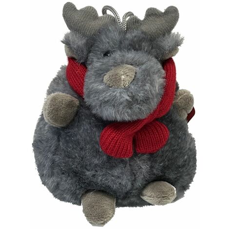 Petite peluche boule Élan décoration de sapin 11 cm (1/3)