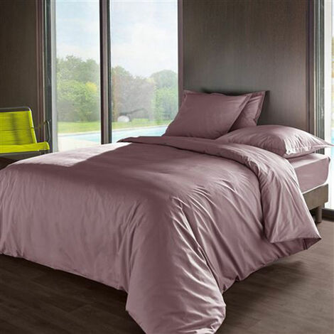 Vent Du Sud Housse de couette Prune en percale 220 x 240 cm Rose - Maison & Déco Housses de couettes 78,26