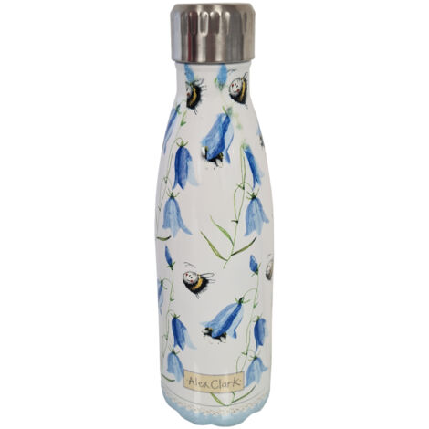 Bouteille isotherme en inox Abeille et campanule par Alex Clark (1/2)