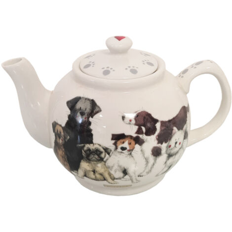 Théière en porcelaine Chiens par Alex Clark (1/2)