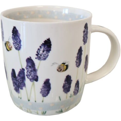 Mug en porcelaine abeilles et Lavandes par Alex Clark (1/4)