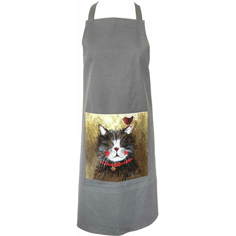 Tablier en coton chat par Alex Clark (1/2)