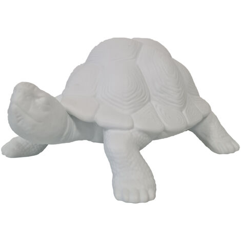 Lampe à poser tortue en porcelaine blanche 31.5 cm (1/2)