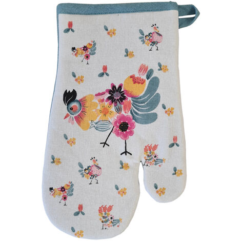 Gant de cuisine Poulettes fleuries (1/3)