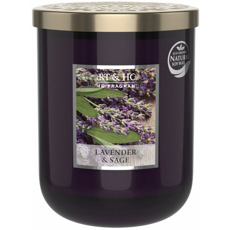 Grande bougie heart and home Lavande et sauge (1/2)