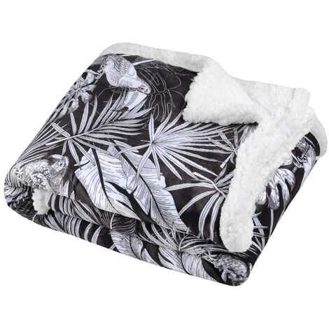 Plaid douceur anthracite 130 x 160 cm (1/2)