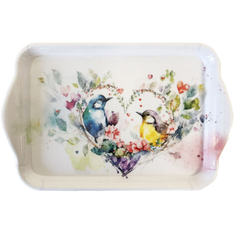 Mini plateau vide poche 20.5 x 13.5 cm - oiseaux (1/2)