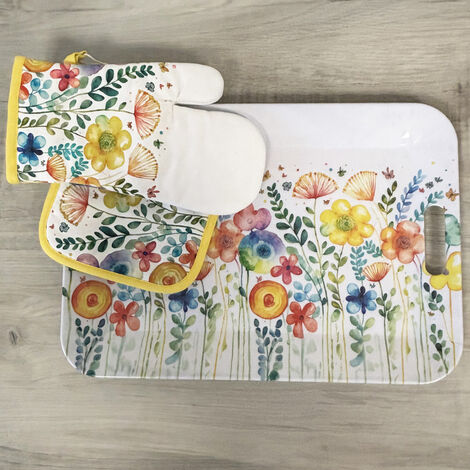 Grand Plateau Rectangulaire Jungle – AMBIENTE, 46.5 X 32.5 Cm, Blanc Mélamine