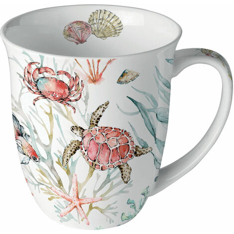 Tasse en Porcelaine Fine Animaux marins