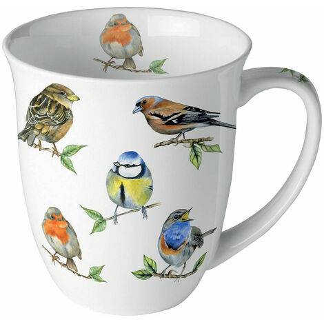 Tasse en Porcelaine Fine Espèces d'oiseaux