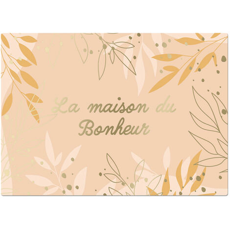 Set de table maison du bonheur rose (1/2)