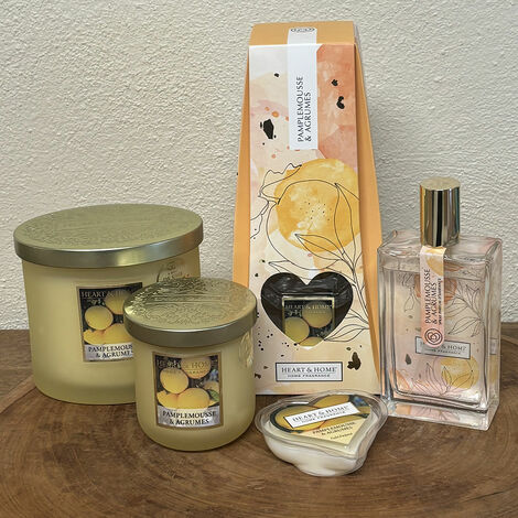 Bougie Parfumée 3 Mèches En Coton AMOUR ET PASSION à La Cire De Parafine Senteur Fleur De Cerisier Rouge 92338625