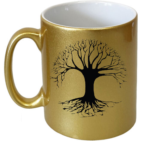 Tasse dorée en céramique Arbre de Vie par Cbkreation