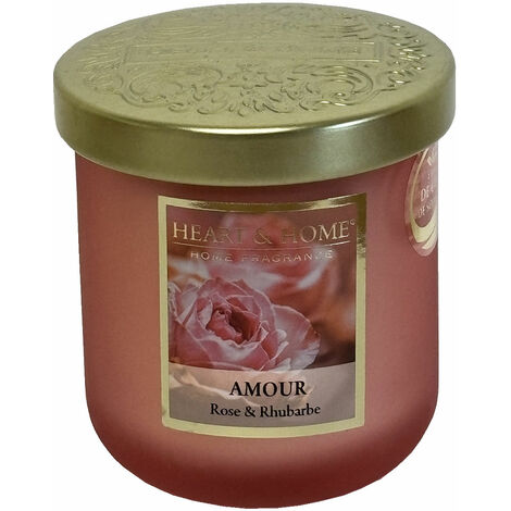 Bougie Heart and Home Rose, yuzu et Rhubarbe