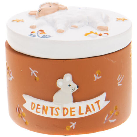 Petite boite à dents de lait en résine mouton (1/2)