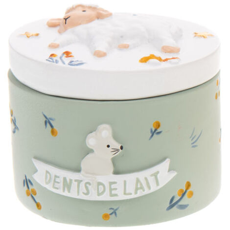 Petite boite à dents de lait en résine mouton (1/2)