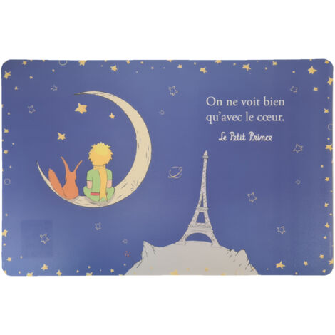 Set de table bleu Le Petit Prince de St Exupéry 43 cm