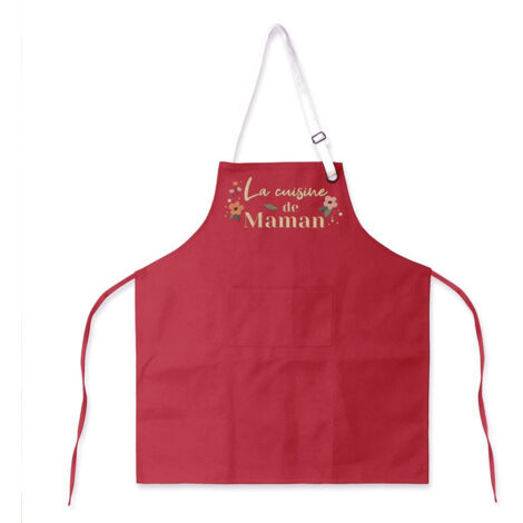 Tablier adulte à nouer en coton la cuisine de maman (1/3)