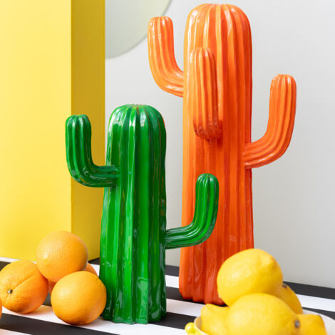 Cactus Décoratif Jolipa En Résine Vert 28 Cm – Objet Déco Tendance Pour Maison Et Jardin