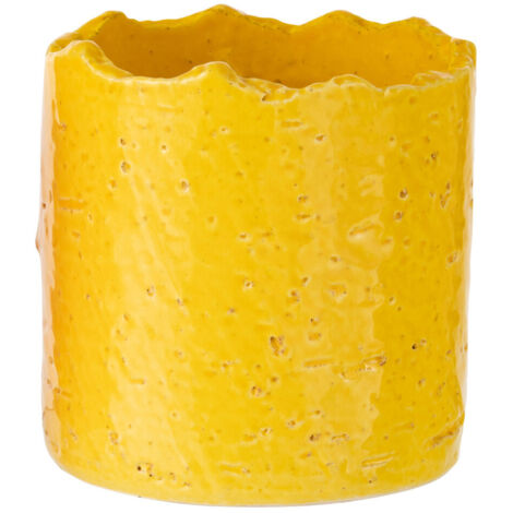 Cache pot fiesta jaune en céramique 15 cm (1/2)