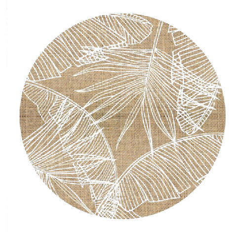 Set de table rond en toile de jute - tropical (1/2)