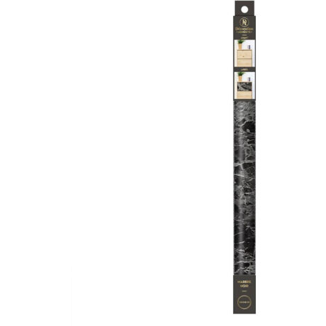 Rouleau sticker aspect marbre noir 45 x 150 cm (1/3)