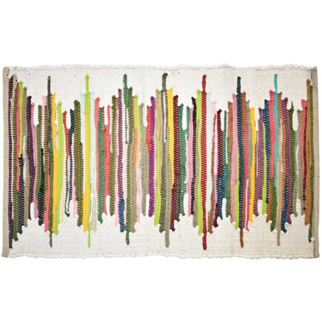 Signes Grimalt Tapis Coton 50X80 Rectangulaire Blanc - 1x80x50cm - Tapis en coton pour la décoration de la maison (1/3)