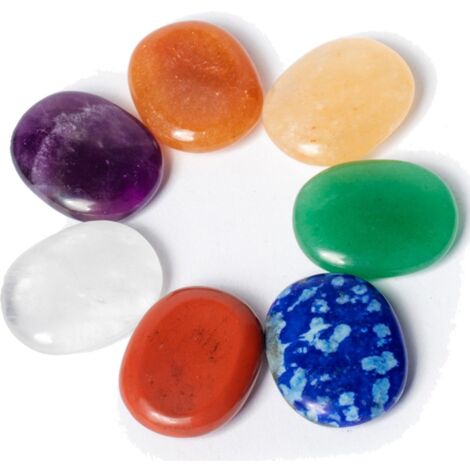 Ensemble de 7 mini pierres de soulagement chakra (1/2)