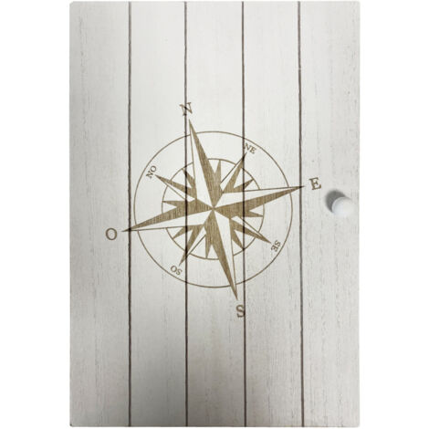 Bois à clés roue marine en bois blanc 30 cm (1/3)
