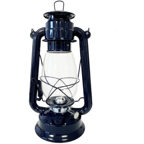 Lampe tempête bleu marine en métal 30 cm (1/4)