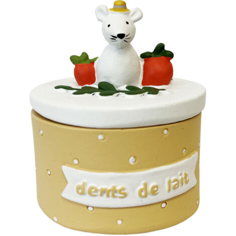 Petite boite à dents de lait souris Gabrielle - orange clair (1/3)