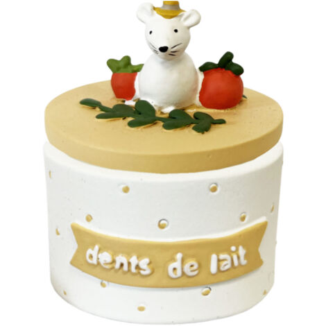 Petite boite à dents de lait souris Gabrielle blanche (1/2)