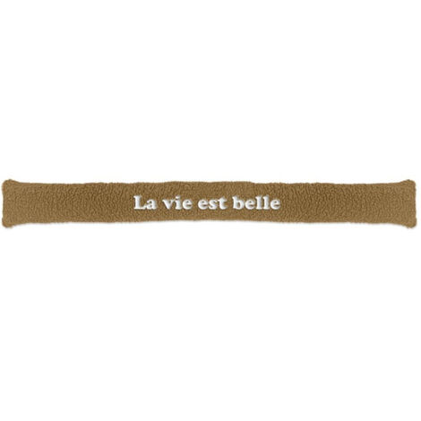 Coussin bas de porte moutonneux brodé (1/2)