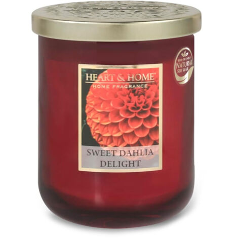 Grande bougie à la cire de soja Dahlia Royal - Heart and Home (1/2)