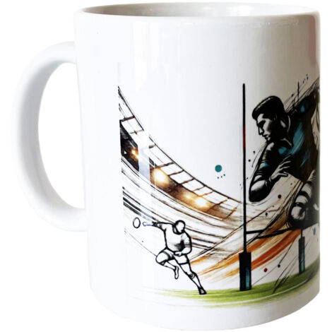Mug en céramique blanche Rugby (1/2)