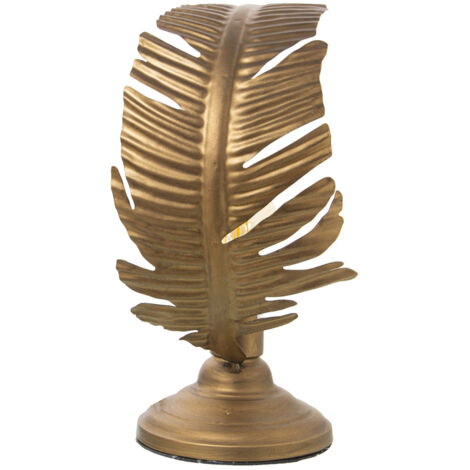 Lampe feuille en métal doré 36 cm (1/3)