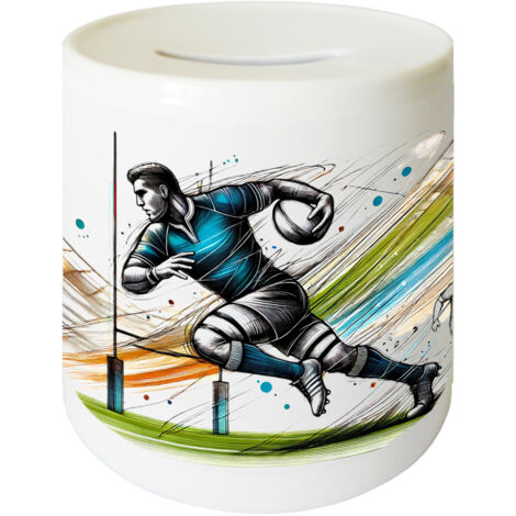 Tirelire en céramique rugby (1/3)