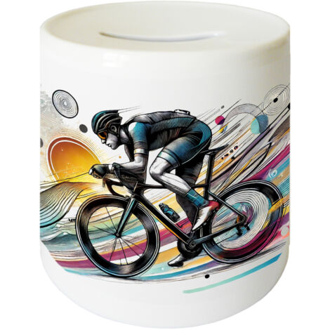 Tirelire en céramique Cyclisme