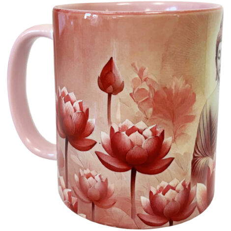 Tasse rose en céramique sagesse de Bouddha - CBKreation (1/3)