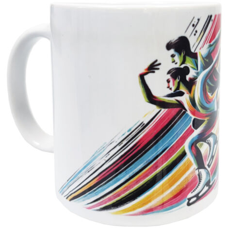 Mug en céramique blanche Patinage Artistique (1/3)