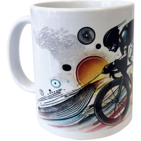Mug en céramique blanche Cyclisme (1/2)
