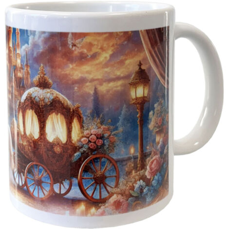 Mug en céramique blanche carrosse enchanté (1/3)