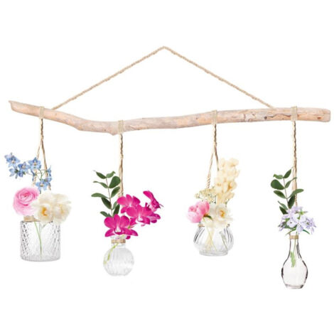 Sticker mural suspensions de bocaux et bouquets de fleurs (1/2)